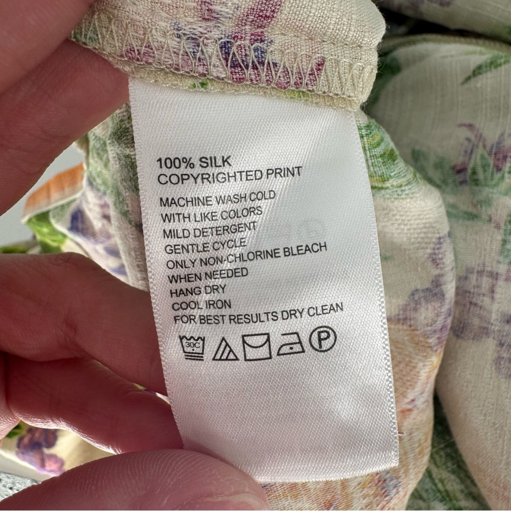 Tommy Bahama Men’s Medium 100% Silk‎ Coconut Dream Lei Over Camp Shirt ST326425 - Picture 7 of 7